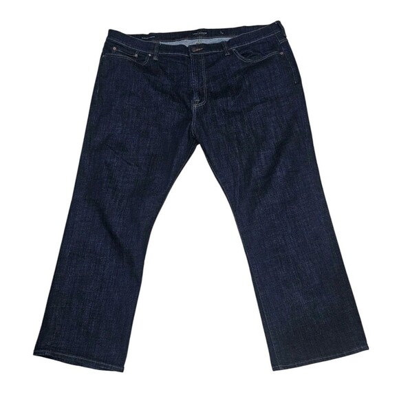 Lucky Brand 181 Relaxed Straight Blue Jeans Mens Size 48x29 Dark Wash - Picture 1 of 15